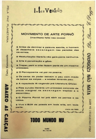 Manifesto of the Movimento de Arte Pornô